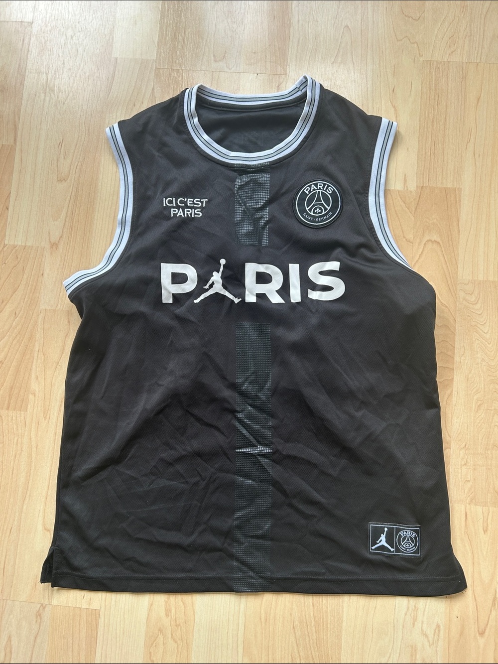Paris PSG x Jordan Black Basketball Jersey